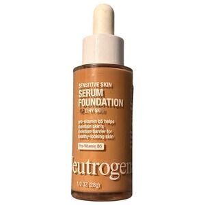 Neutrogena Sensitive Skin Serum Foundation Medium 02 Pro-Vitamin B5 1 oz